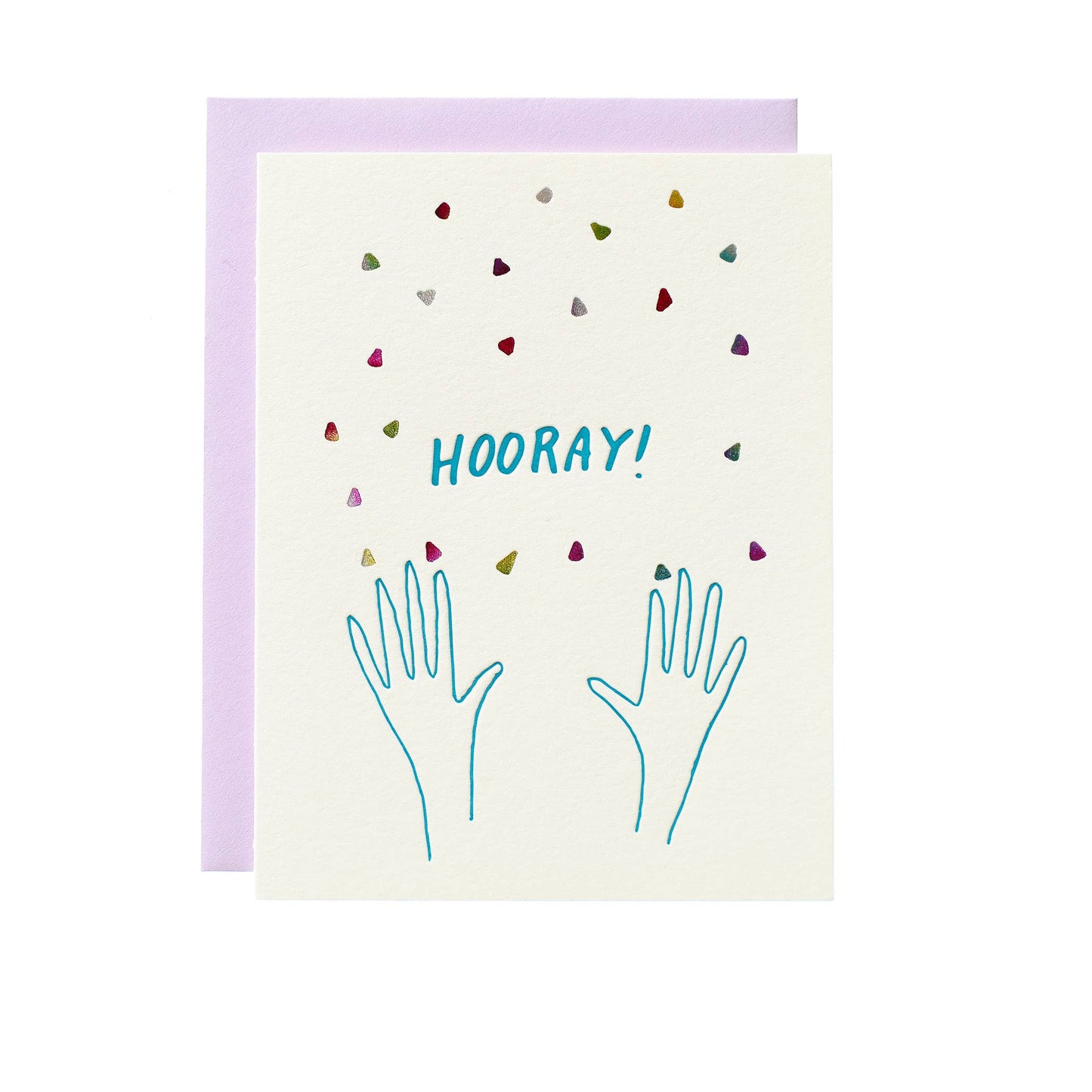 Confetti Hands - Letterpress Greeting Card