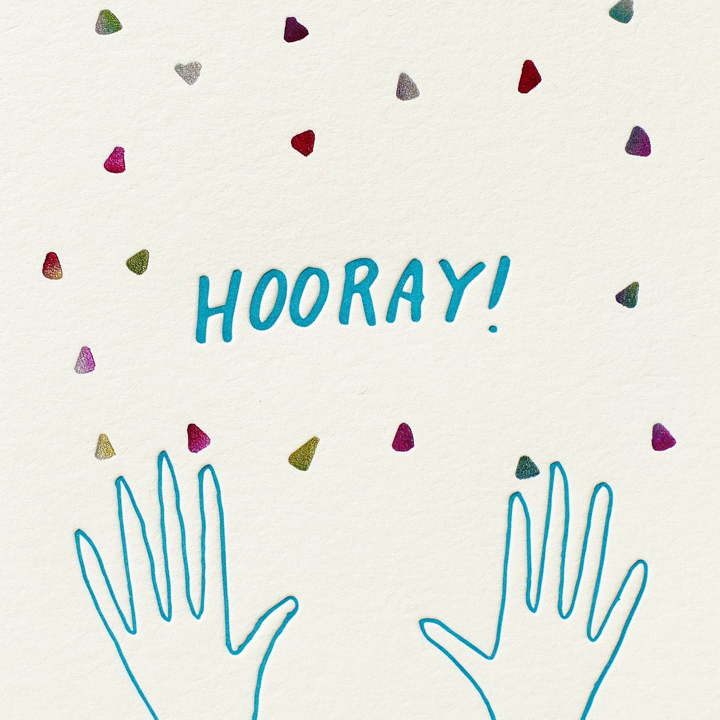Confetti Hands - Letterpress Greeting Card