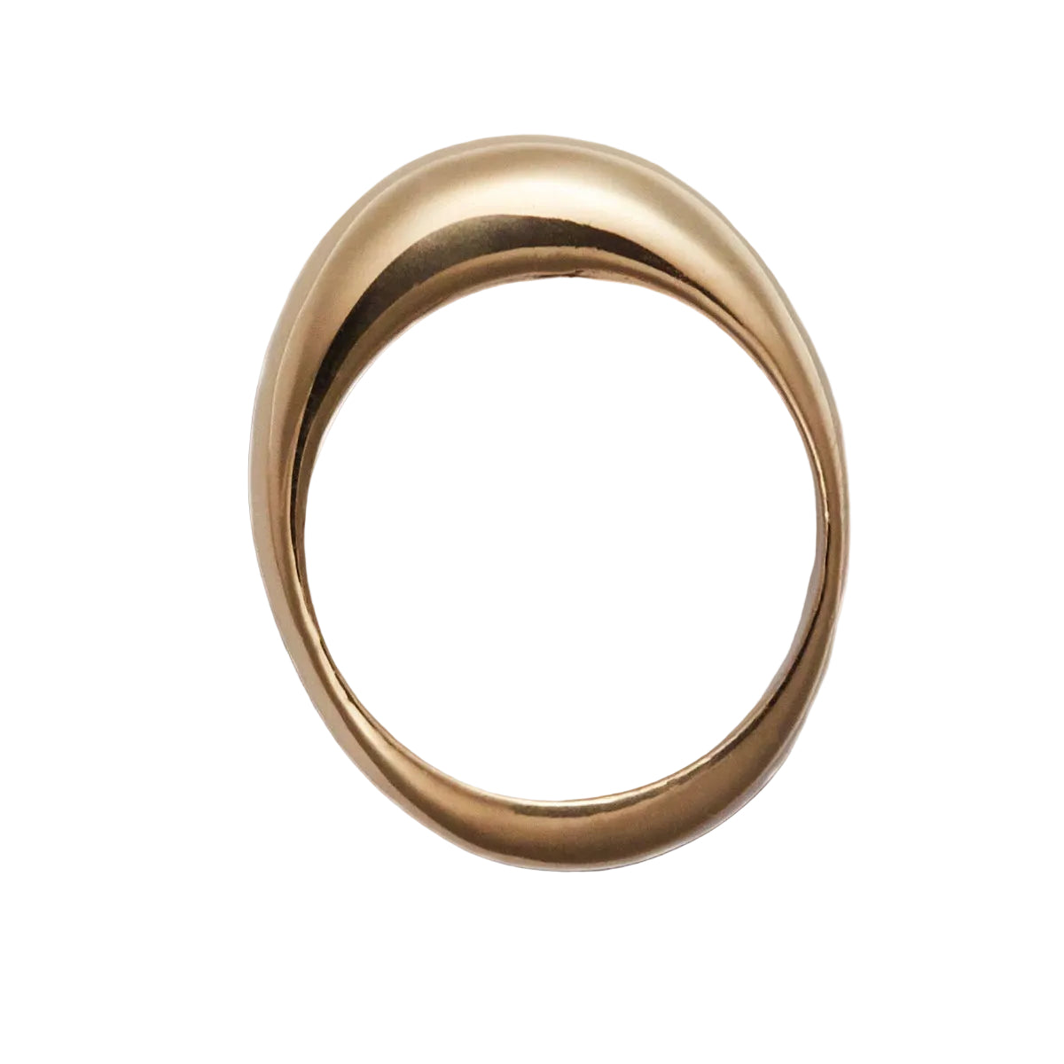 Gold ring on a white background