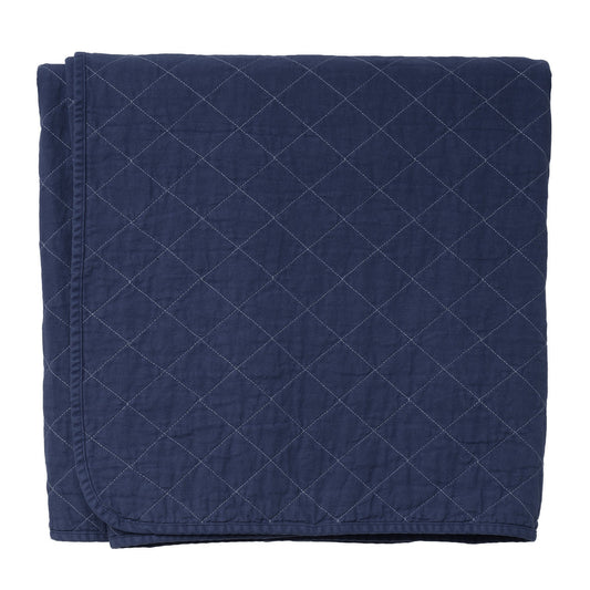 Garment Dyed Throw Blanket - Navy