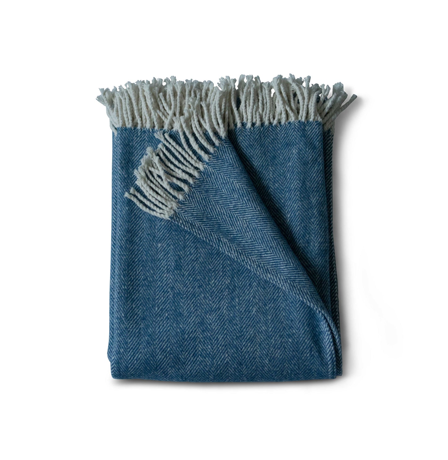 Cotton Herringbone Throw - Dusk