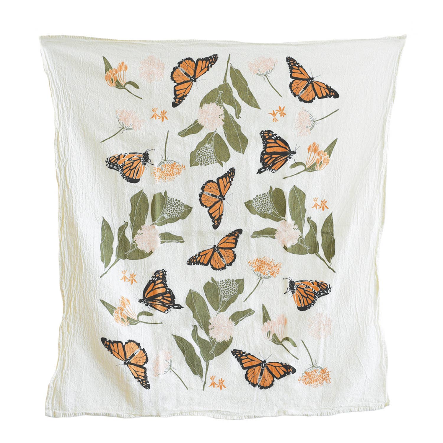 June & December Monarchs & Milkweeds Towel