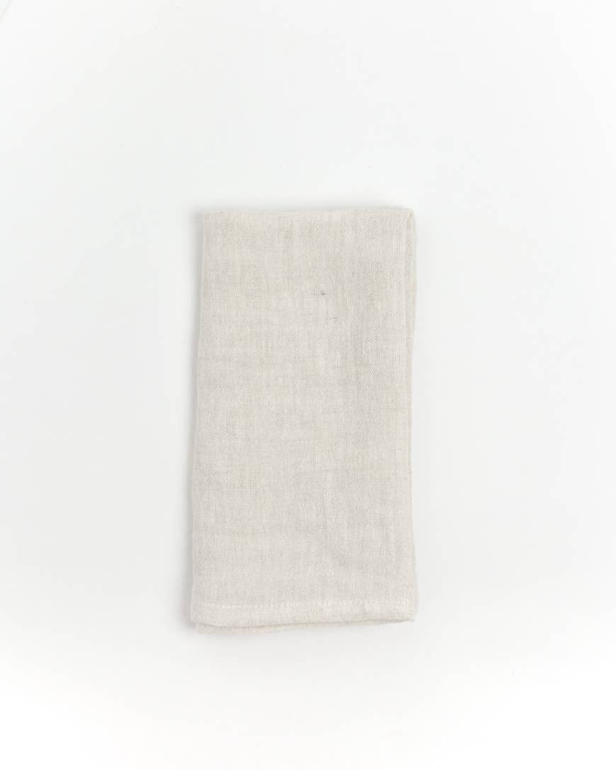 Stone Washed Linen Hemmed Napkin (Set of 2)