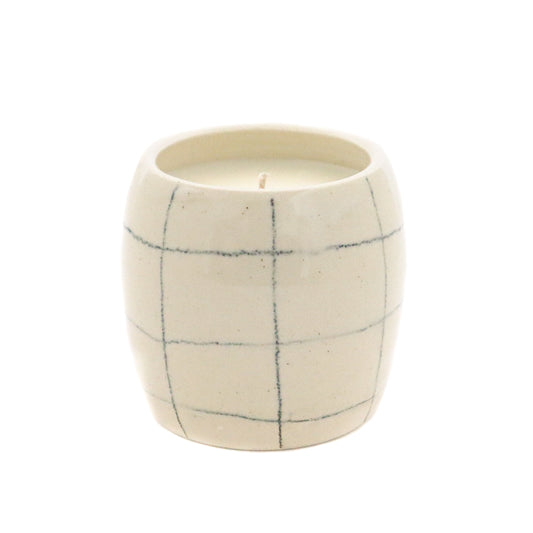 Catskill Mountains Candle in Pencil Grid Ceramic Cup