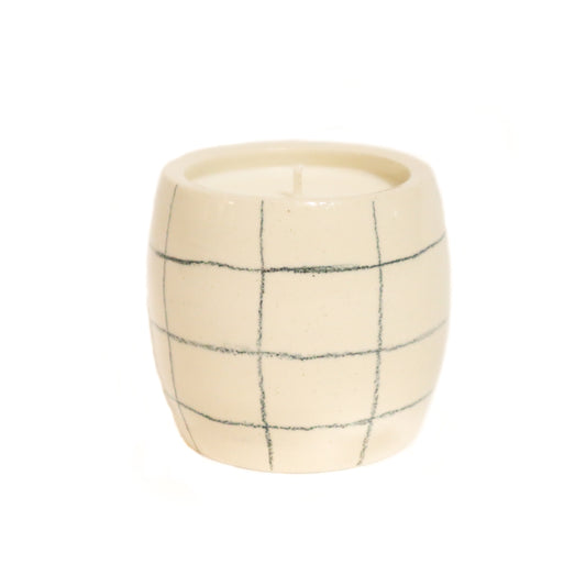 Orange Blossom Candle in Pencil Grid Ceramic Cup