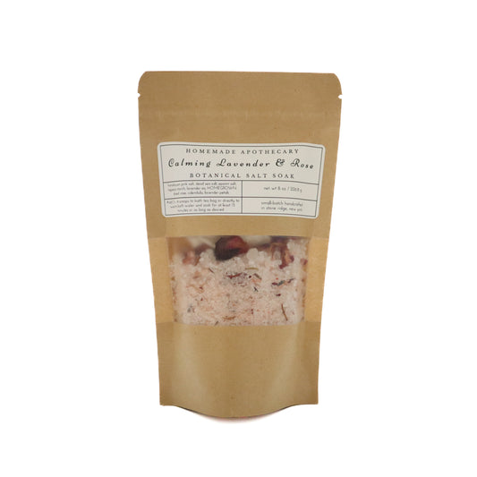 Calming Lavender & Rose Salt Soak Pouch