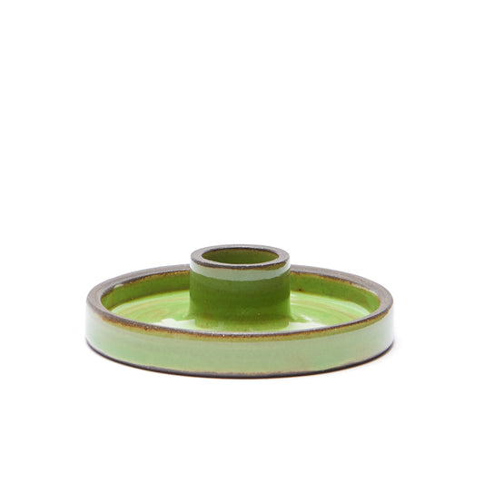 Stripe Collection Candle Holder - Green