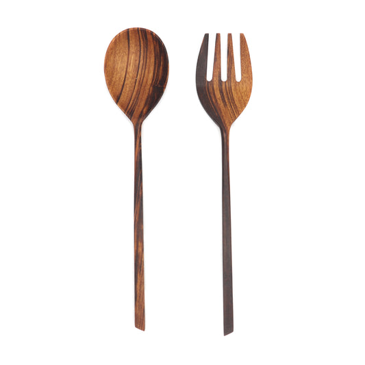 Wood Spoon + Fork Salad Servers
