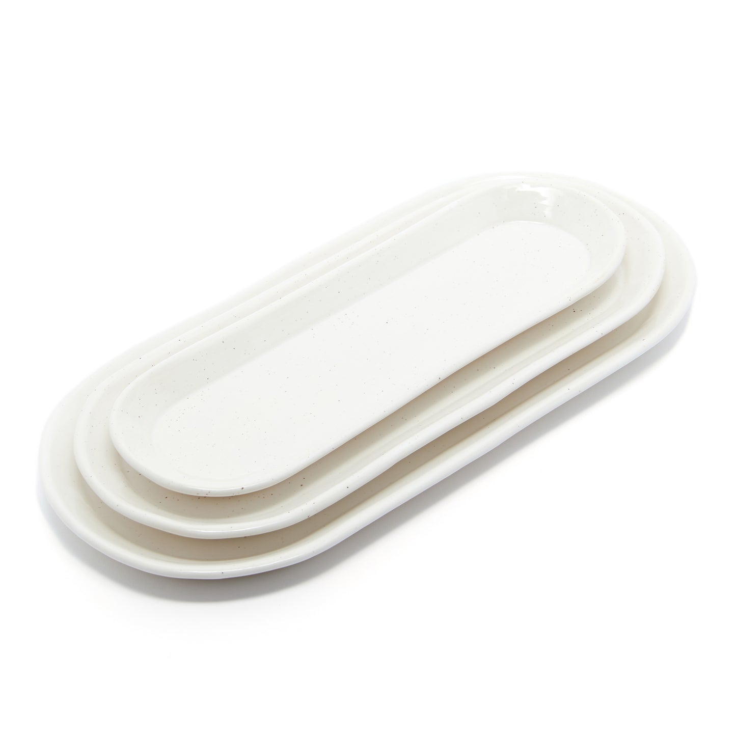 3pc Nesting Trays - White Speckle
