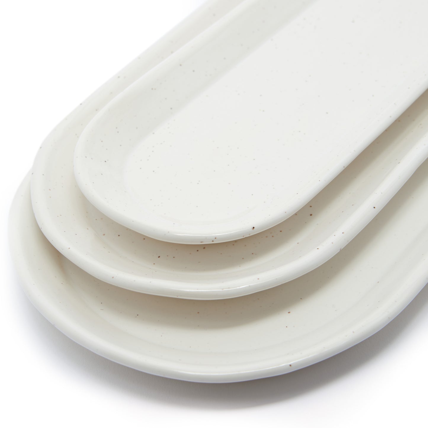 3pc Nesting Trays - White Speckle