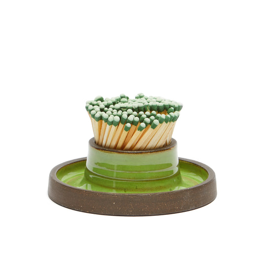 Ceramic Match Holder - Green