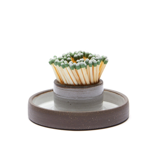 Ceramic Match Holder - White