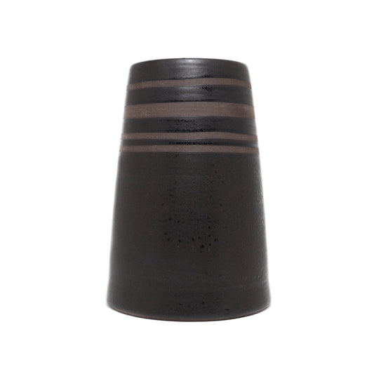 Stripe Collection Flower Vase - Black