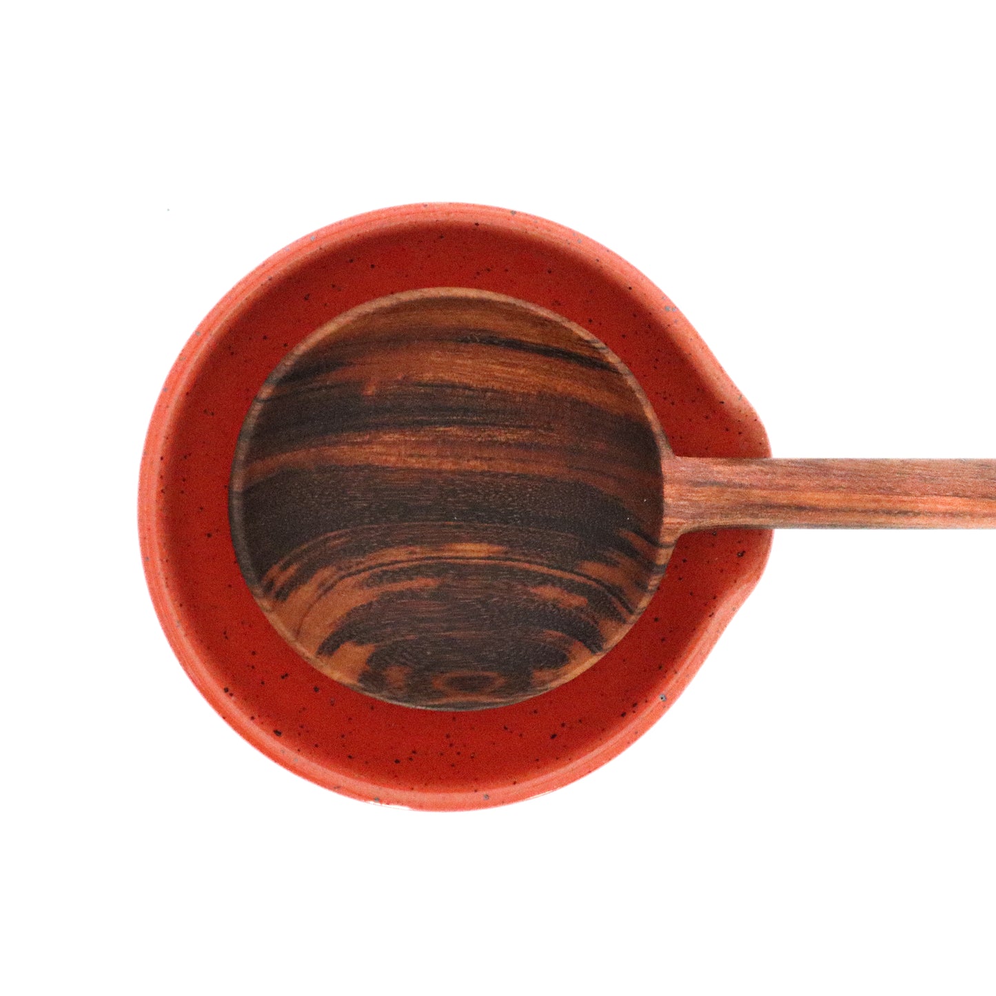 Ceramic Spoon Rest - Coral