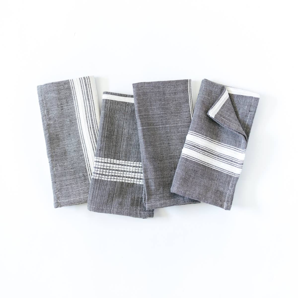 Aden Napkin - Grey with Natural  (Set of 2)