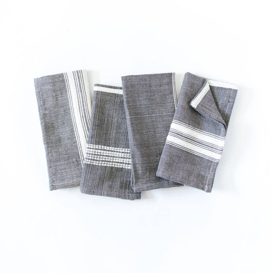 Aden Napkin - Grey with Natural  (Set of 2)
